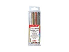 Uni-ball Signo Broad - Pack de 4 rollers - argent, or, blanc métallique, bronze