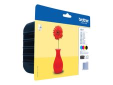Brother LC121 - Pack de 4 - noir, cyan, magenta, jaune - cartouche d'encre originale