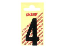 Pickup - Étiquette autocollante - 90 mm - Chiffre 4 - noir mat