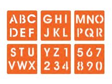 Graine Creative - lot de 6 pochoirs - lettres majuscules, chiffres