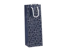 Clairefontaine - Sac cadeau spécial bouteille - men in blue - 12,7 cm x 9 cm x 35,5 cm