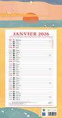 Calendrier bloc mensuel à feuillets année civile BOUCHUT "409 Ambiance" 19 x 36 cm Pefc 70 %