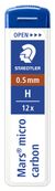 STAEDTLER Mars micro - Etui de 12 Mines pour porte mines - H - 0,5 mm