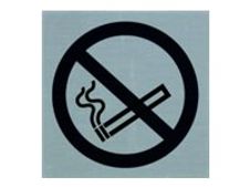 Pickup - Plaque de signalisation -  80 x 80 mm - autocollant - interdit de fumer