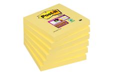 Post-it - 6 Blocs notes de 90 feuilles Super Sticky - jaune - 76 x 76 mm
