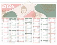 Calendrier bancaire illustré année civile BOUCHUT "Zen" 40,5 x 55 cm Pefc 70 %