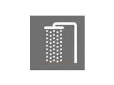 Pickup Home 3D - Plaque Acrylique Douche - 9 x 9 cm - gris