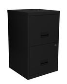 Classeur 2 tiroirs pour dossiers suspendus - 66 x 40 x 40 cm - noir