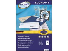 Europe100 - 2400 Étiquettes multi-usages blanches - 70 x 37 mm - réf ELA011