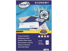 Europe100 - 1400 Étiquettes multi-usages blanches - 105 x 42 mm - réf ELA038