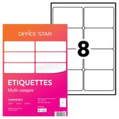 Office Star - 800 Étiquettes multi-usages blanches - 99,1 x 67,7 mm - réf OS43438