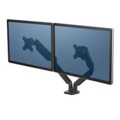 Fellowes Platinum series - Bras porte écran double jusqu'à 27'' par bras - facilement réglable -  fixation sur bureau - noir