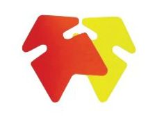 Apli Agipa - 10 flèches fluo effaçables - jaune/orange - 12 x 16 cm