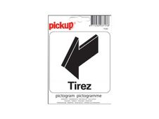 Pickup - Pictogramme - Tirez - 100 x 100 mm