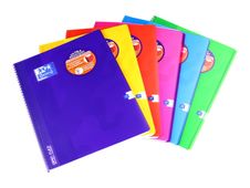 Oxford Openflex - Cahier polypro à spirale 24 x 32 cm - 100 pages - grands carreaux (Seyes) - disponible dans différentes couleurs