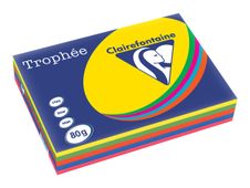 Clairefontaine Trophée - Papier couleur - A3 (297 x 420 mm) - 80 g/m² - Ramette de 500 feuilles - coloris assortis