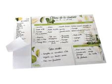 Graine Creative - planning des menus magnétique + liste de courses