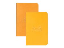 RHODIA Rhodiarama - 2 Carnets souples 7 x 10,5 cm - 64 pages - ligné - orange et jonquille