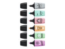 STABILO BOSS MINI Pastellove - Pack de 6 mini surligneurs - couleurs assorties
