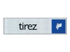 Pickup - Plaque de signalisation - 165 x 44 mm - tirez (horizontal)