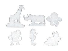 PERLOU N°3 - lot de 6 plaques à picots pour perle à repasser - assortis 