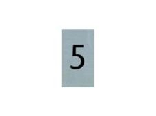 Pickup - Plaque de signalisation - 25 x 44 mm - autocollant - chiffre 5