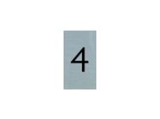 Pickup - Plaque de signalisation - 25 x 44 mm - autocollant - chiffre 4