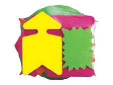 Apli Agipa - 50 Cartons fluos découpés - diamètre 19 cm - jaune, vert, orange, rose