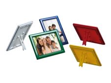 Promocome Ecoframe - Cadre porte-affiche clippant à poser ou à fixer au mur - A4 - bleu