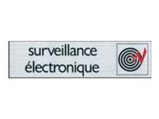 Pickup - Plaque de signalisation - 165 x 44 mm - sous surveillance