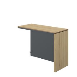 Retour direct pour bureau ARCADE - L100 x H75 x P45 - chêne/anthracite