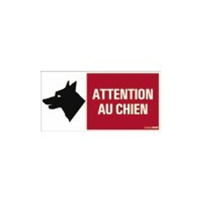 40380438-Pickup - Pictogramme - Attention au chien - 300 x 150 mm-Avant-0