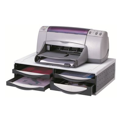 0775112400412-Fellowes - Support imprimante multi-rangement 4 tiroirs-Angle droit-0