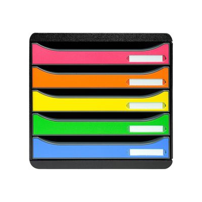 9002493422681-Exacompta BigBox Plus - Module de classement 5 tiroirs - arlequin-Avant-0