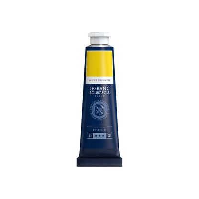 3013648100039-Lefranc Bourgeois - Peinture à l'huile - jaune primaire - 40 ml-Avant-0