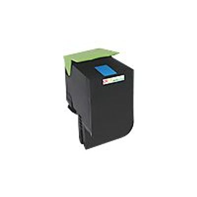 3112539626105-Cartouche laser compatible Lexmark 802S - cyan - Owa K15650OW-Angle droit-1