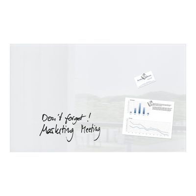 4004360887659-Sigel Artverum - Tableau magnétique en verre - 78 x 48 cm - blanc-Avant-0