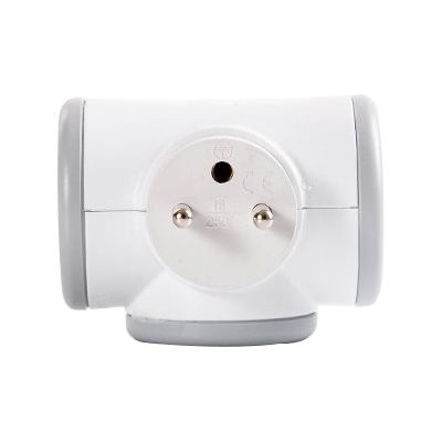 3760110683407-WATT & CO - Multiprise triplite rotative - blanc/gris-Arrière-2