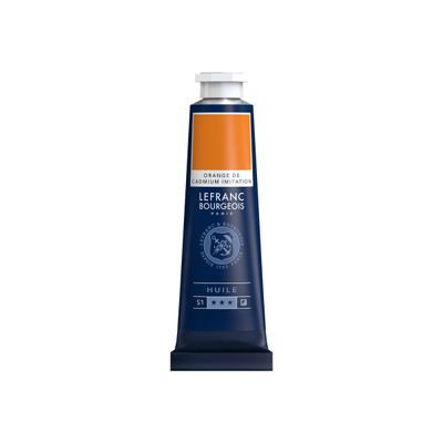 3013648100060-Lefranc Bourgeois - Peinture à l'huile - orange de cadmium - 40 ml-Avant-0