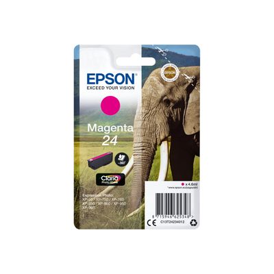 8715946519142-Epson 24 Eléphant - magenta - cartouche d'encre originale-Avant-2