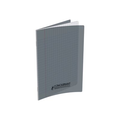 3020120001944-Conquérant Classique - Cahier polypro 17 x 22 cm - 96 pages - grands carreaux (Seyes) - gr-Angle gauche-0