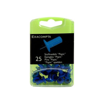 3364220149022-Exacompta - 25 Épingles papic - 10 mm - bleu-Avant-1