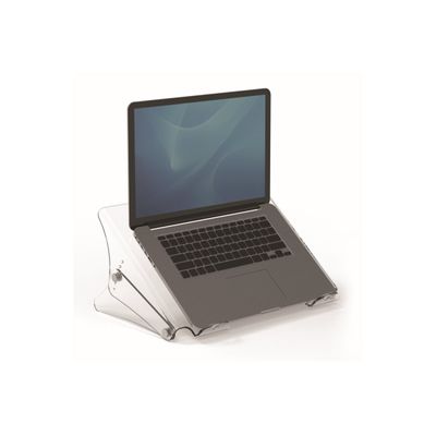 0043859752737-Fellowes Clarity - Support pour ordinateur portable transparent - réglable en hauteur - av-Angle gauche-6