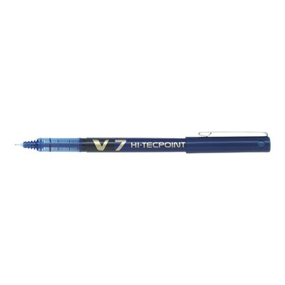 3131916217293-Pilot Hi-Tecpoint V7 - Pack de 12 rollers - 0,7 mm - bleu-Angle gauche-3