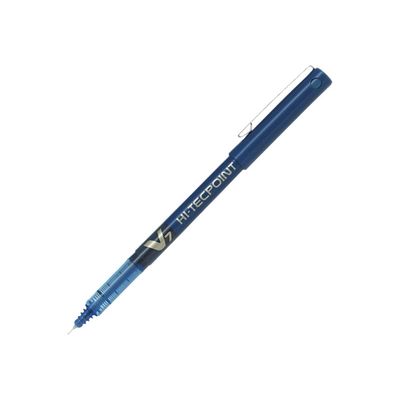 3131916217293-Pilot Hi-Tecpoint V7 - Pack de 12 rollers - 0,7 mm - bleu-Angle gauche-4