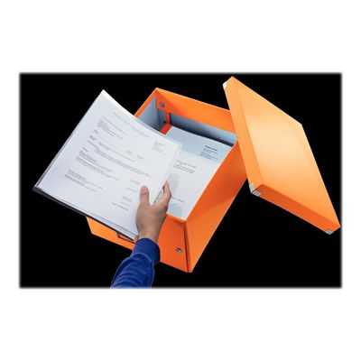 4002432398140-Leitz Click & Store - Boîte de rangement- A4 - orange métallisé-Angle droit-4