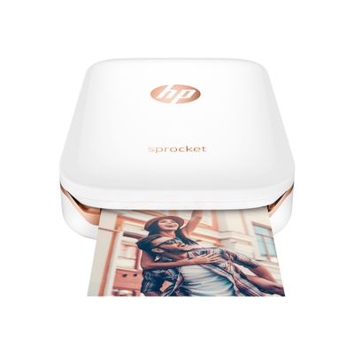 190781575788-HP Sprocket Photo - imprimante - couleur - zinc - avec Papier photo HP ZINK Sticky-Backed (10 feuil-Avant-1