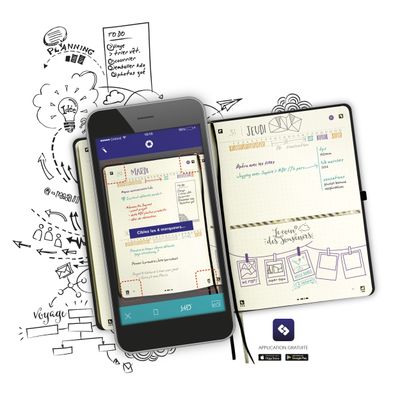 3147280191343-Agenda Oxford My Journal perpétuel - 2 jours par page - 15 x 21 cm - violet - Hamelin--7