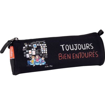 3045050443961-L'Étudiant Humour - Trousse ronde 1 compartiment - différents modèles disponibles - Hamelin--3