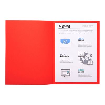 3130634202123-Exacompta Forever 180 - 50 Chemises - 170 gr - pour 200 feuilles - rouge-Avant-2